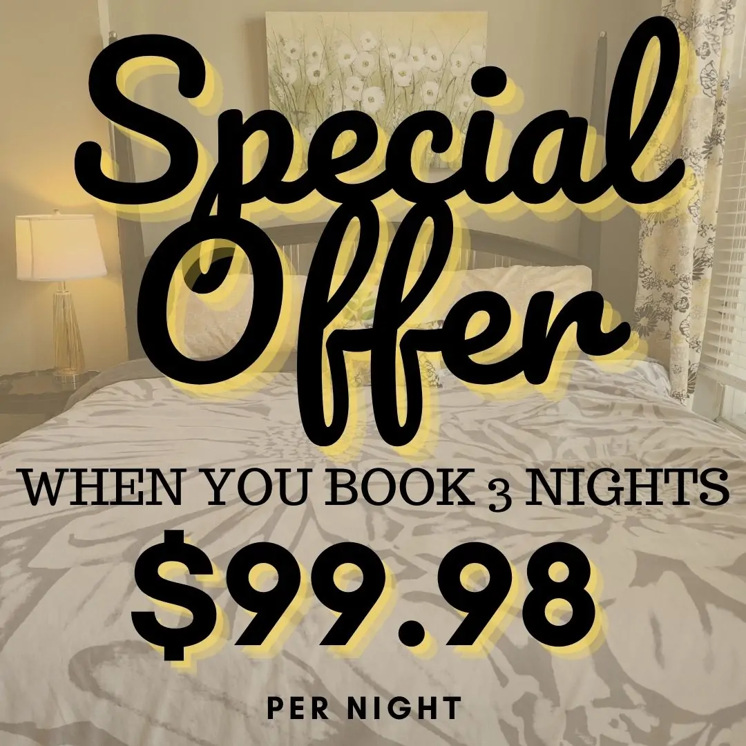 Book 3 nights or more and receive a special rate of $99.98 per night. Up to 6 nights.